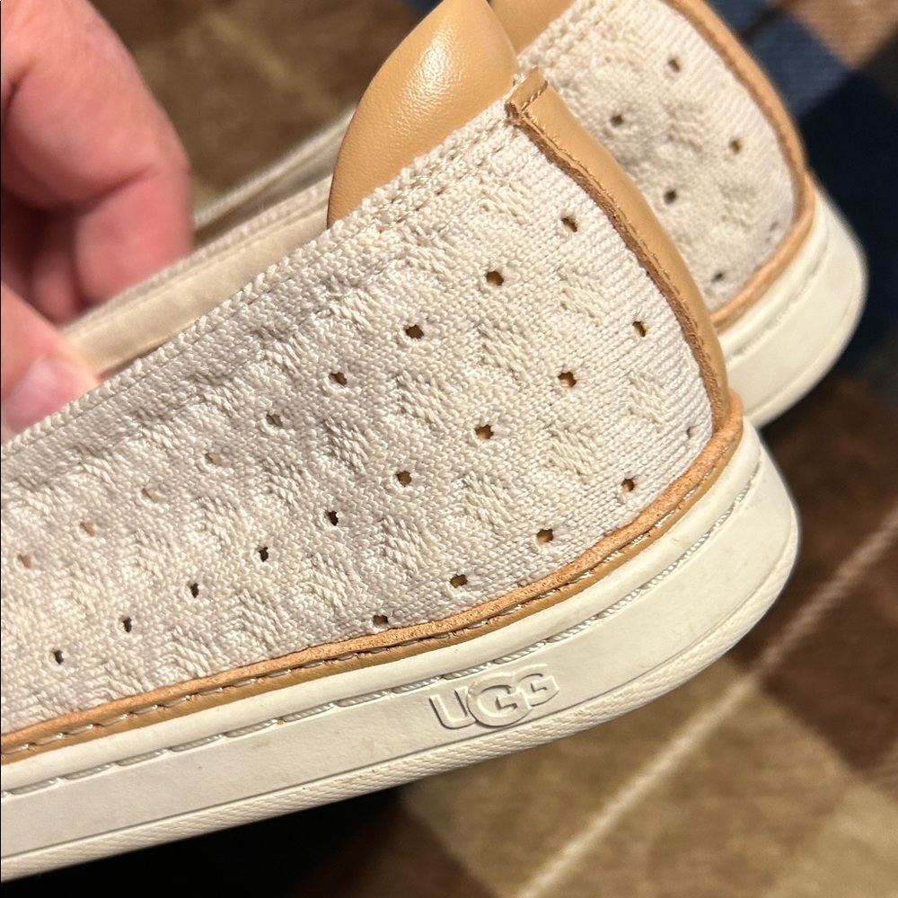 UGG Cream Perforated Flats - Picture 5 of 11